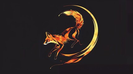 Canvas Print - Leaping fox logo