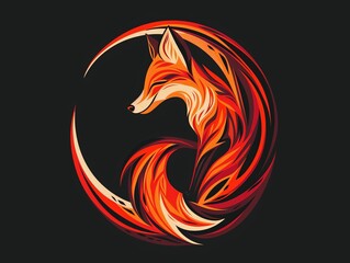 Canvas Print - Leaping fox logo