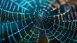 Imagine a network infrastructure inspired by the intricate design of a spider's web, where nodes and connections mimic the resilience, adaptability, and efficiency found in nature's architecture. 