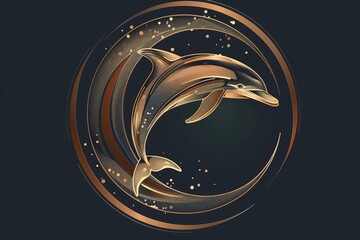 Canvas Print - Leaping dolphin logo