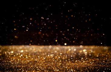 Wall Mural - abstract of christmas and bokeh light with glitter background