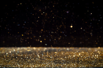 Wall Mural - abstract of christmas and bokeh light with glitter background
