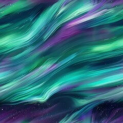 Wall Mural - Vibrant Aurora Waves Abstract Background