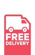 Free delivery icon label - illustration