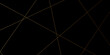 © SHAMIM - Abstract luxury gold geometric random chaotic lines with many squares and triangles shape on black background.