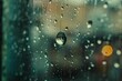 : Single raindrop on window pane