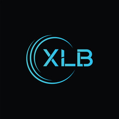 Wall Mural - XLB letter logo design on black background