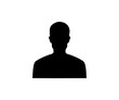 Man head icon silhouette. Male avatar profile sign, face silhouette vector design and illustration. 


