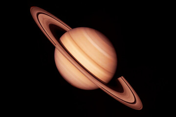 Wall Mural - planet saturn on a dark background. elements of this image furnished by nasa