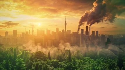 Enviromentally sustainable company target in 2024. Carbon neutral and net zero concept. Reducing carbon footprint. Decreasing CO2 emissions target. Limit climate change and global warming