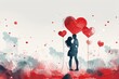 Designing Romantic Expressions: Artistic and Creative Valentine Cards with 3D Designs, Heart Graphics, and Love Symbols