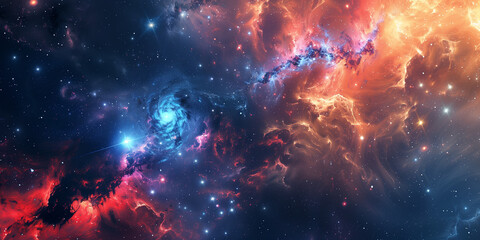 nebula and galaxies in space. abstract cosmos background