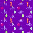 Summer birthday print seamless cartoon octopus pattern for wrapping paper and kids clothes and party accessories