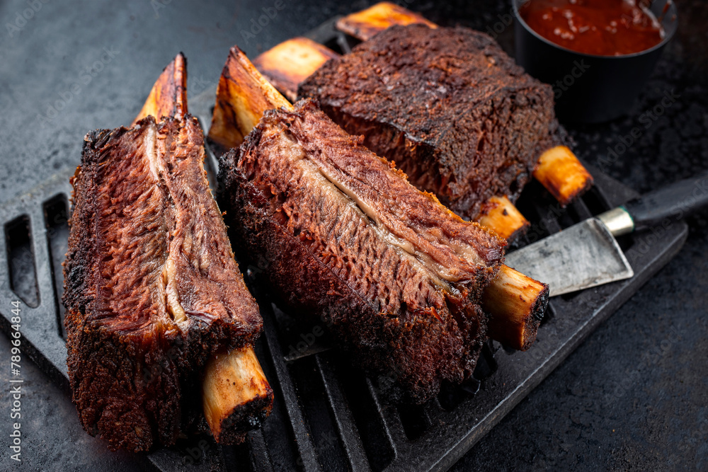 Burnt Ribbs Traditional barbecue burnt chuck beef ribs marinated with spicy rub and ...