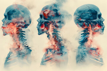 A diagram illustrating the progression of a specific ailment, from initial exposure to symptom onset and resolution. Concept of disease timeline and clinical course. Generative Ai.