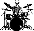 © BABBAN - Marrow Melodies Rock Drummer Vector Skeletal Serenade Musician Drummer Icon