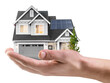 © Rawpixel.com - Hand png presenting solar-powered house, home loan campaign on transparent background