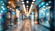 Defocused background image of a virtual marketplace highlighting the bustling activity of various digital storefronts. The blurred storefronts symbolize the endless options and convenience .