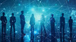 © DigitaArt.Creative - This image portrays silhouettes of diverse professionals standing together against a vibrant blue background.