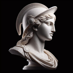 Athena marble statue, the ancient goddess of science and knowledge, Athens Greece. Athena the ancient Greek goddess. Statue of greek goddess.	