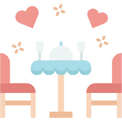 Sticker - Romantic Dinner Icon