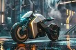 sleek and modern electric motorcycle design futuristic transportation concept 3d illustration