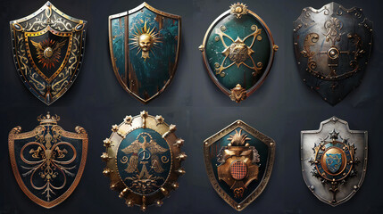 Comprehensive Assortment of Shield Icons: A Vibrant Display of Diverse Protection Designs