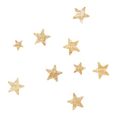 glitter star png sticker, gold design transparent background
