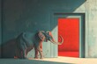 the literal elephant in the room surreal conceptual illustration generative ai