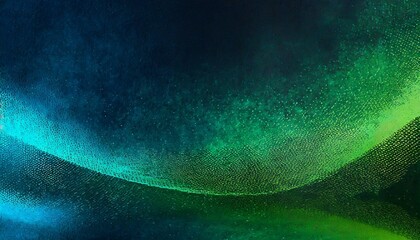 Wall Mural - blue green neon light, dark night, grainy grunge texture, abstract fantasy background, gradient color water flow, web header, banner wide panorama