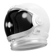 Png astronaut helmet sticker, 3D rendering, transparent background