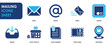 © Parbat - Mailing icon set. Containing mail, email, shipping, stamp, inbox and so on. Flat mail icons set.