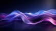 Dynamic energy wave in vivid purple, minimalistic 3D rendering,