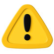 © Rawpixel.com - Warning sign png 3D sticker, transparent background