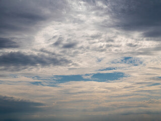 Wall Mural - darker and lighter clouds with some blue in the middle