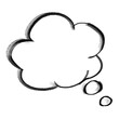 © Rawpixel.com - Thought bubble png sticker, cute shape doodle, transparent background