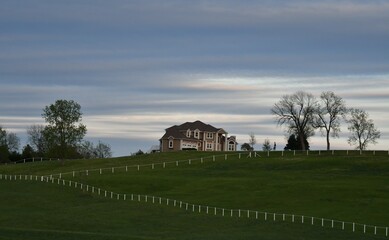 Wall Mural - Farmhouse on a Hill