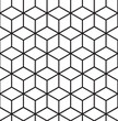 Technologically seamless pattern with bold lines and round corners lines.