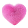 © Rawpixel.com - Furry pink heart png sticker, 3D Valentine's graphic, transparent background