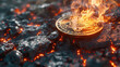 Lost in the depths of the inferno, Bitcoin flickers like a distant flame In the hellish landscape, fortunes rise and fall amidst the chaos