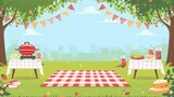 Fototapeta  - Printable BBQ and Cookout Invitations Design printable invitations for summer BBQs and cookouts, featuring playful designs and themes like BBQ grills, picnic blankets, and summertime motifs Offer cust