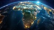 City lights of Africa from space
