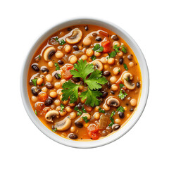 Wall Mural - Delicious Bouca Black Eyed Pea Curry Isolated On White Background 