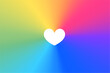 abstract colorful rainbow spectrum background with cite heart design
