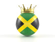 Jamaica flag soccer ball with crown