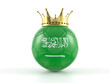 Saudi Arabia flag soccer ball with crown