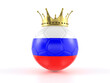 Russia flag soccer ball with crown