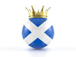 Scotland flag soccer ball with crown