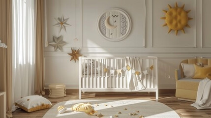 Wall Mural - Personalized name sign above the crib, welcoming the newest arrival.