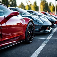 Canvas Print - red sports car